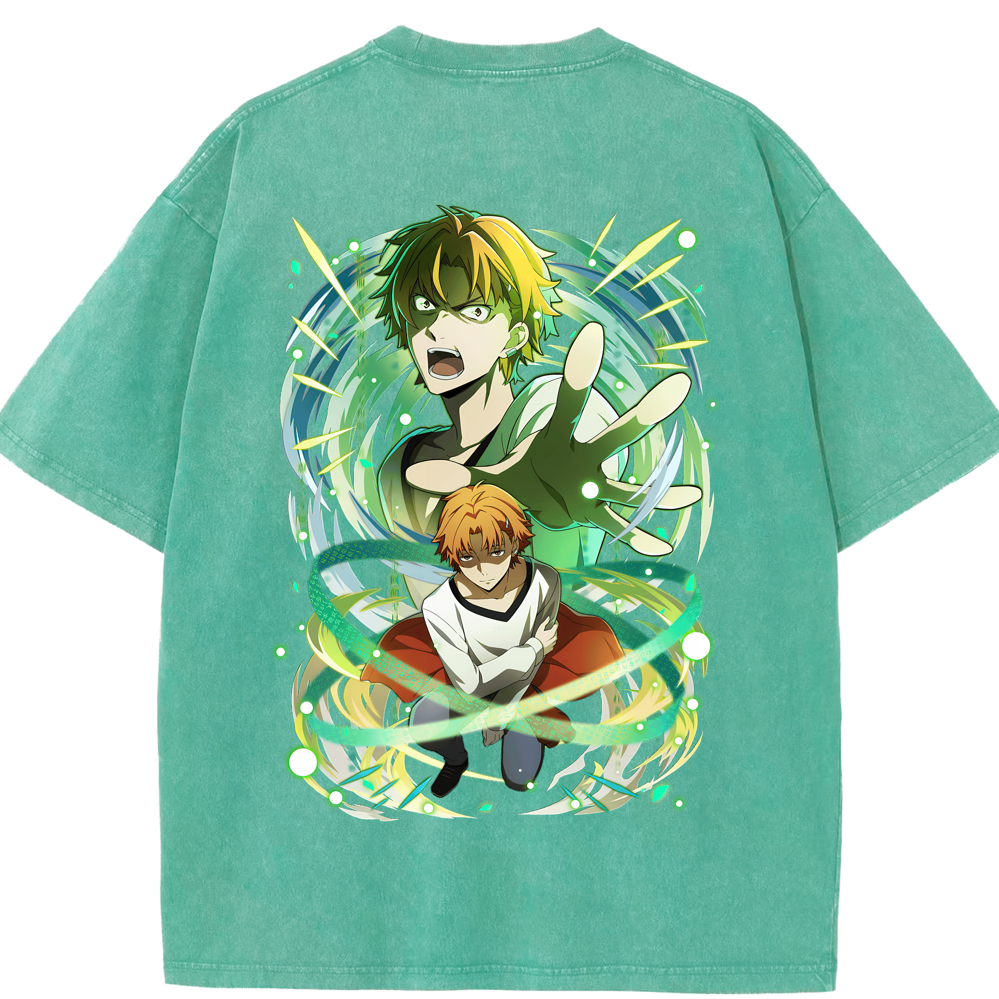 （画像用） 文豪ストレイドッグス Bungo Stray Dogs 綿100% ヴィンテージ風 半袖Tシャツ（背面プリント）